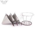 Reusable Stainless Steel Filter Cone With Cup Stand